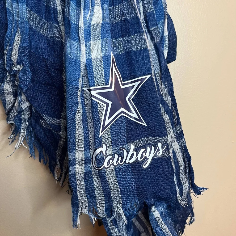 NFL Little Earth Dallas Cowboys Crinkle Scarf Plaid